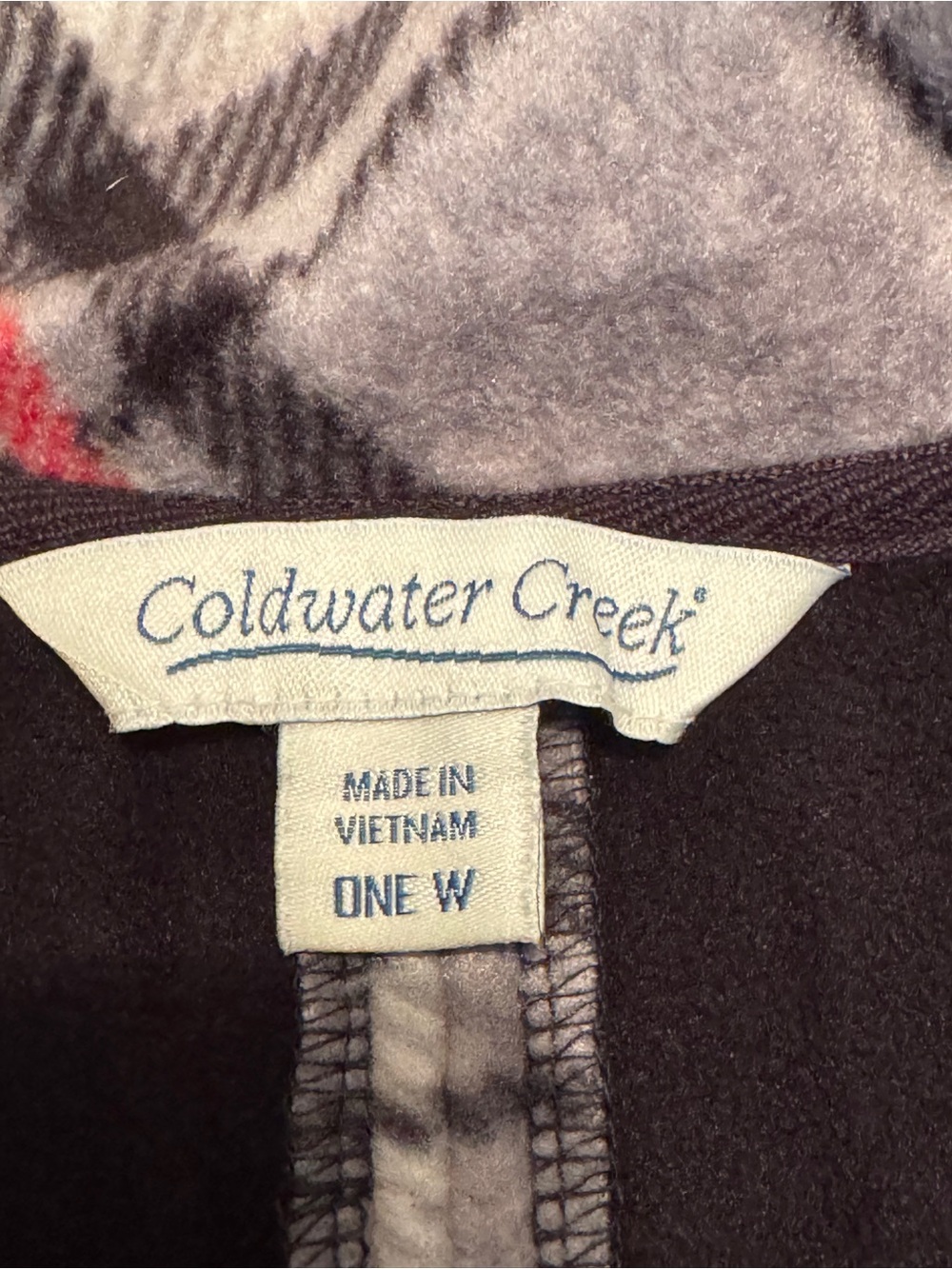 Coldwater Creek Plaid Fleece Quarter-Zip Poncho Cape One Size Plus 1X 2X 3X - Picture 2 of 11